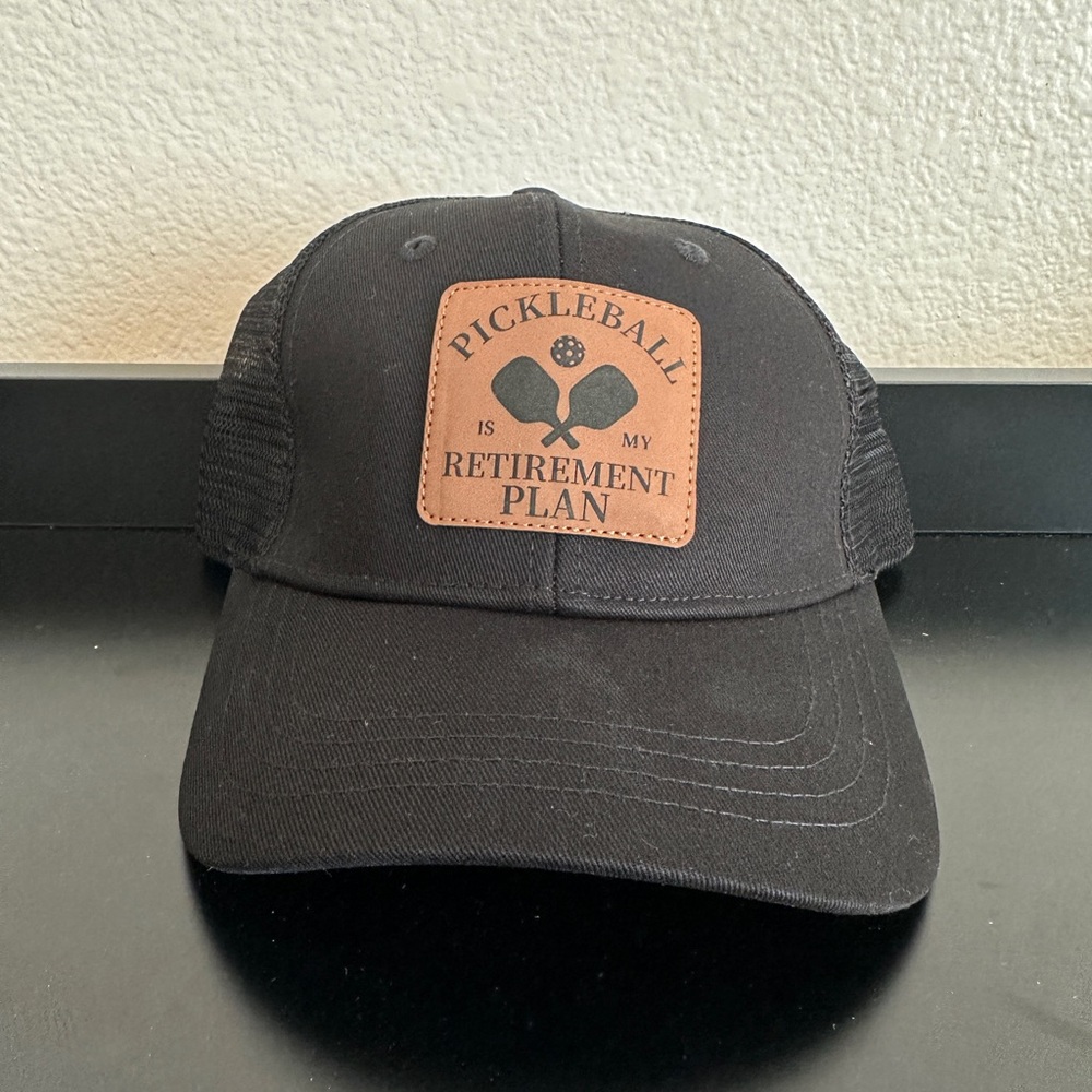 Black Pickleball Retirement Plan Cap - Picture 2 of 4